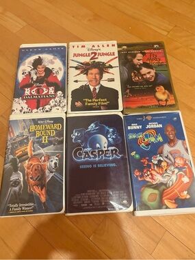 Vintage VHS Bundle (6) Space Jam, Casper, Homeward Bound + Disney Movies
